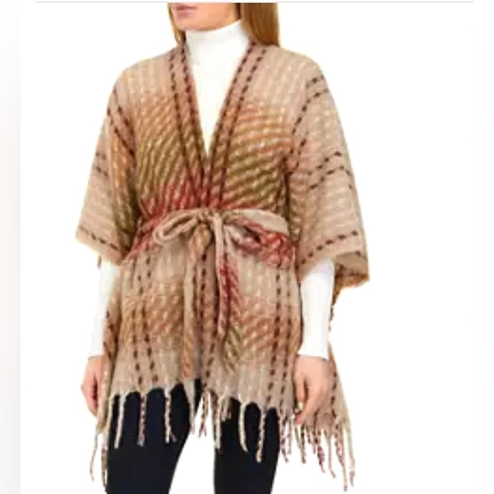Vince Camuto Belted Poncho Shawl